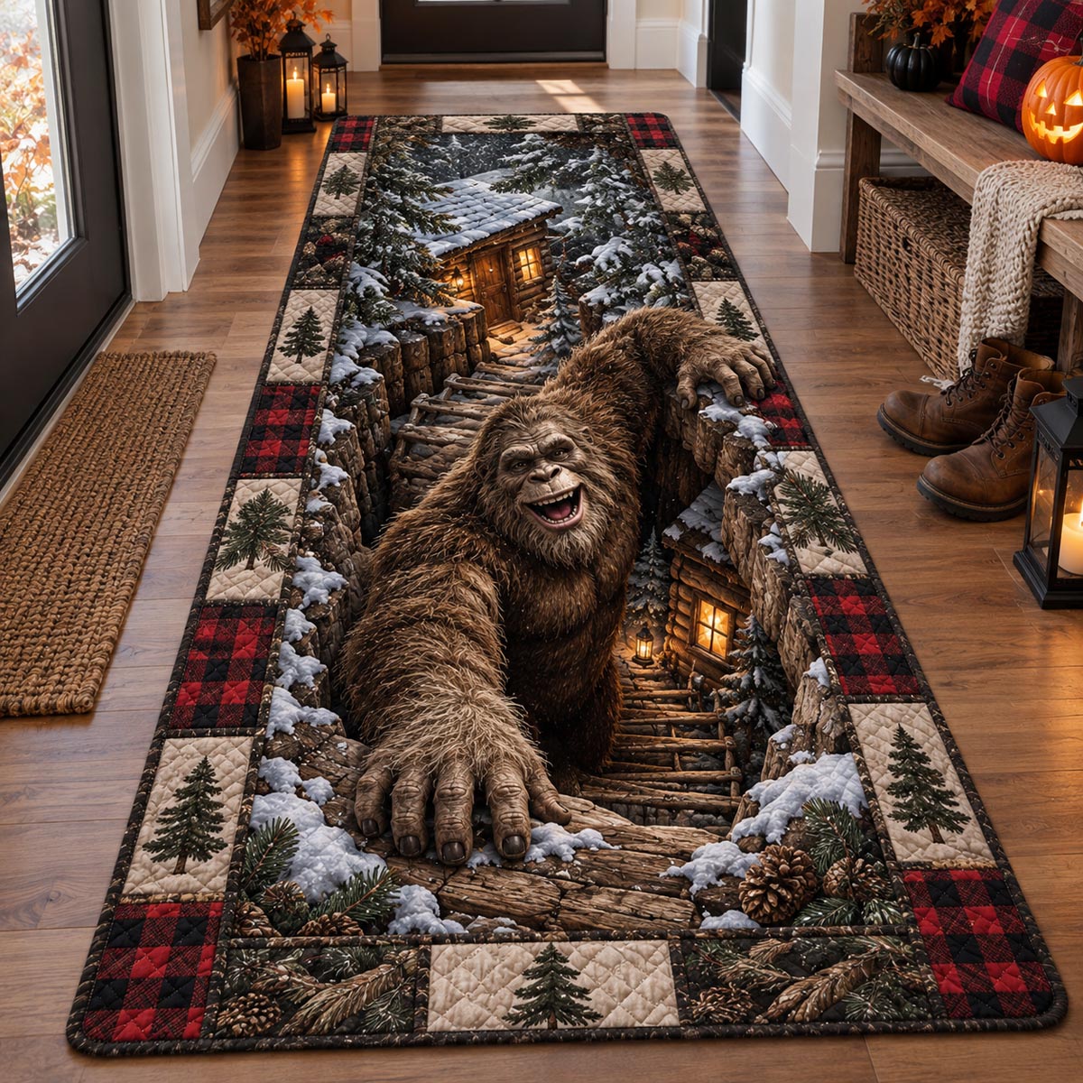 Snowy Sasquatch Lodge Runner Carpet NCU0DV10127