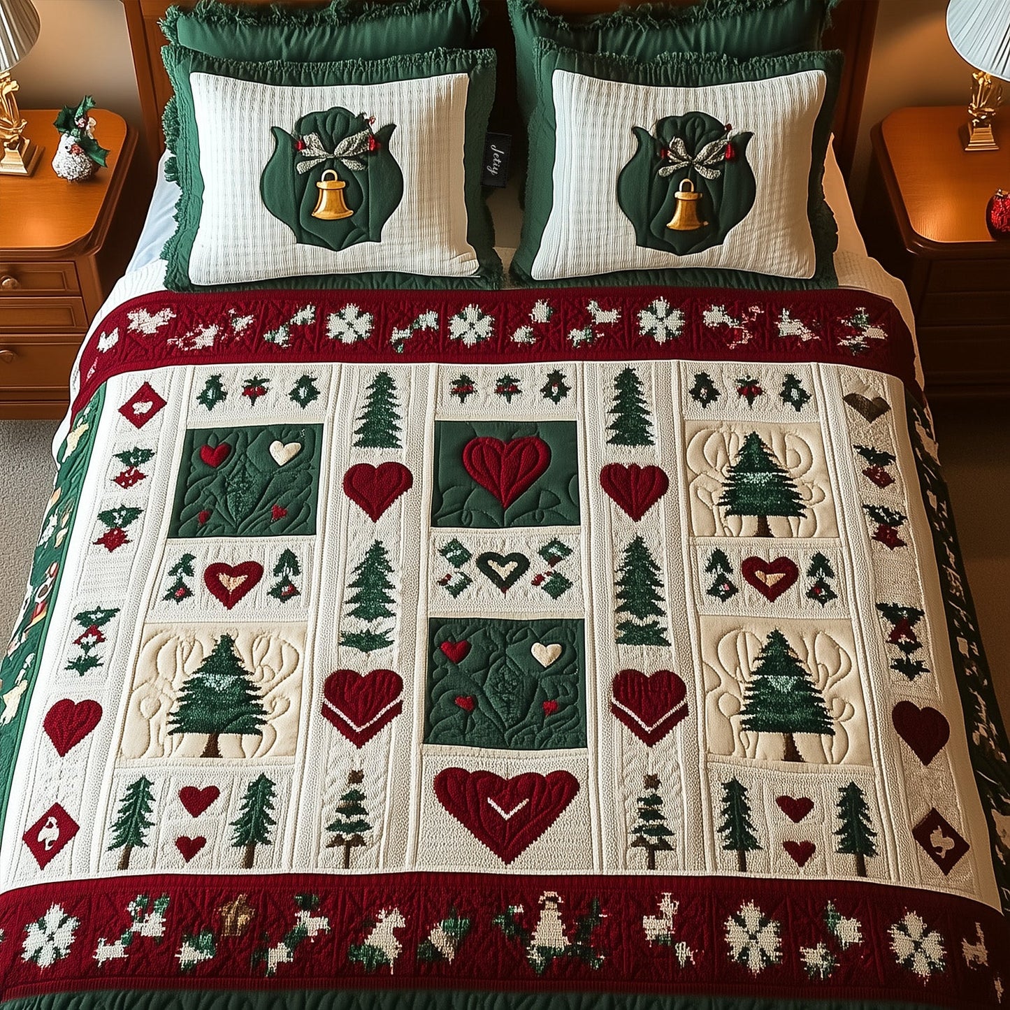 Snowy Serenade 3-Piece Quilted Bedding Set NCU0PT2143