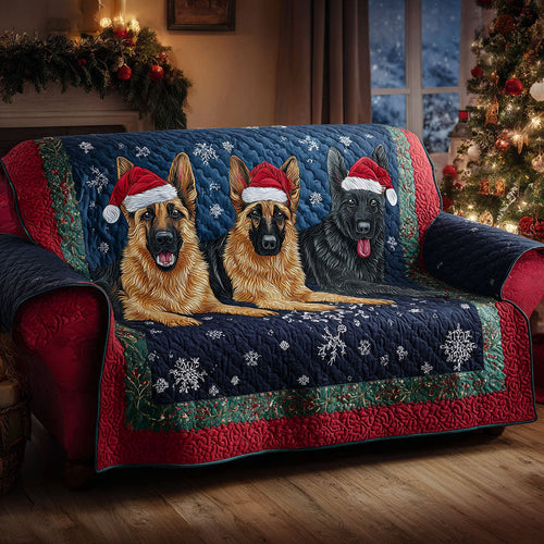 Snowy Shepherd Smiles Quilted Sofa Cover NCU0TV948