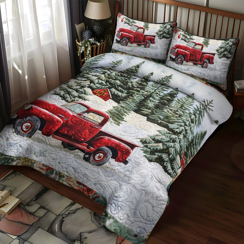 Snowy Sleigh Ride 3-Piece Quilted Bedding Set NCU0DV1632
