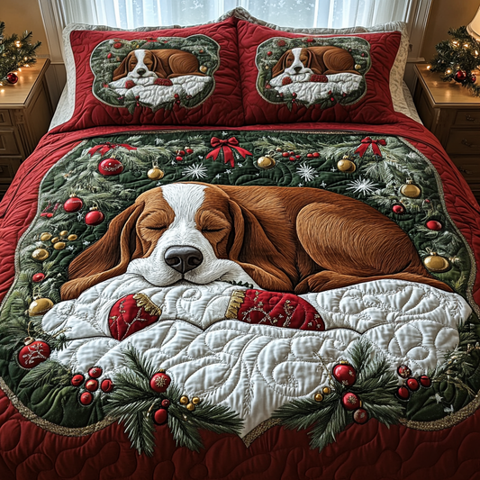 Snowy Slumber 3-Piece Quilted Bedding Set NCU0DV2298