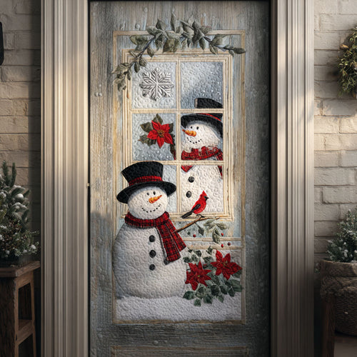 Snowy Smile Quilted Door Cover NCU0PT10417