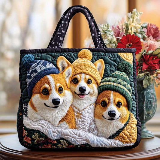 Snowy Smiles Quilted Tote Bag NCU0NT9765