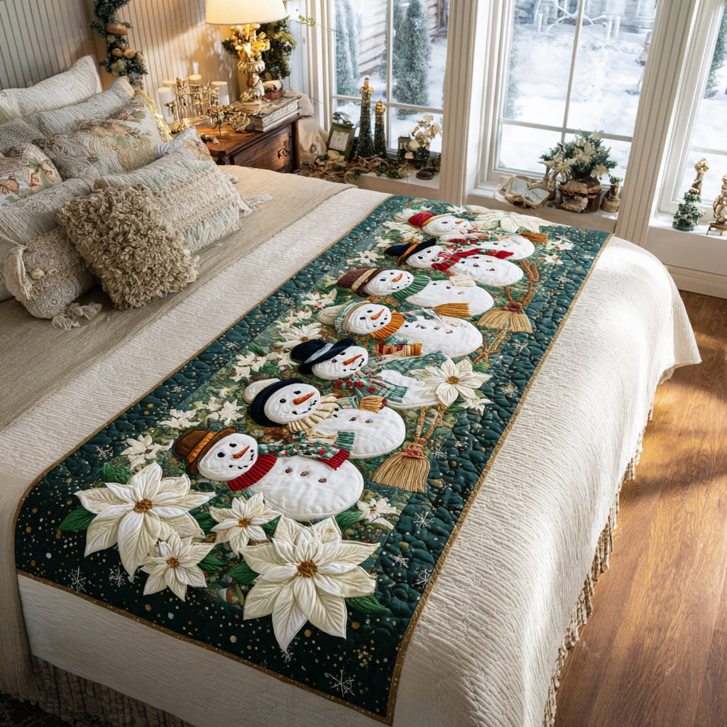 Snowy Smiles Wonderland Quilted Bed Runner NCU0DV8595