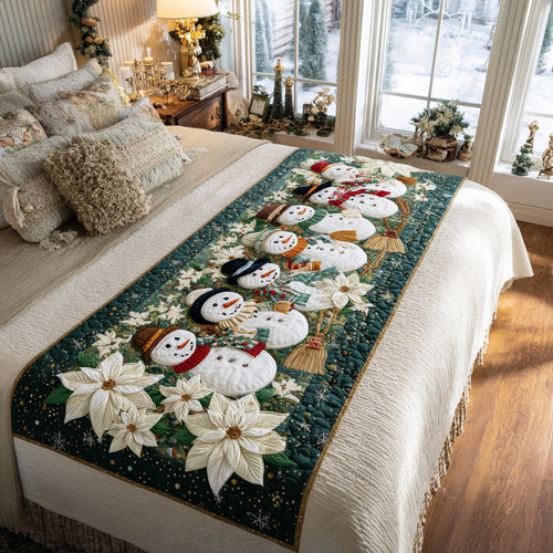 Snowy Smiles Wonderland Quilted Bed Runner NCU0DV8595