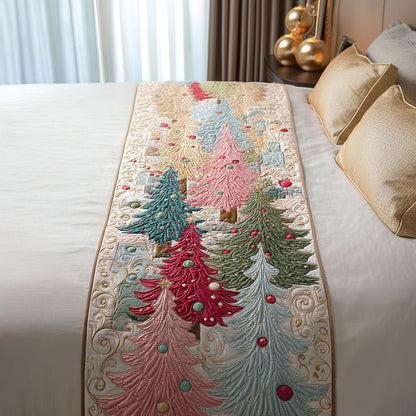 Snowy Spruce Quilted Bed Runner NCU0PT9116