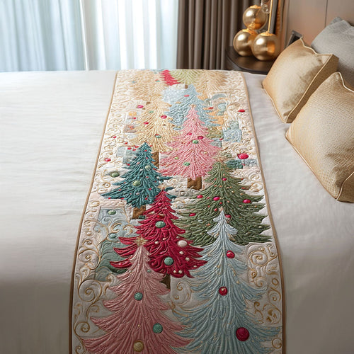 Snowy Spruce Quilted Bed Runner NCU0PT9116