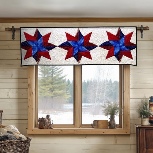 Snowy Stars Quilted Valance NCU0NT6663