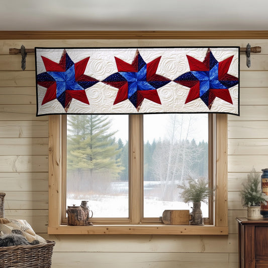 Snowy Stars Quilted Valance NCU0NT6663