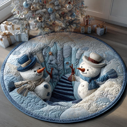 Snowy Storyland Quilted Round Mat NCU0PT10442