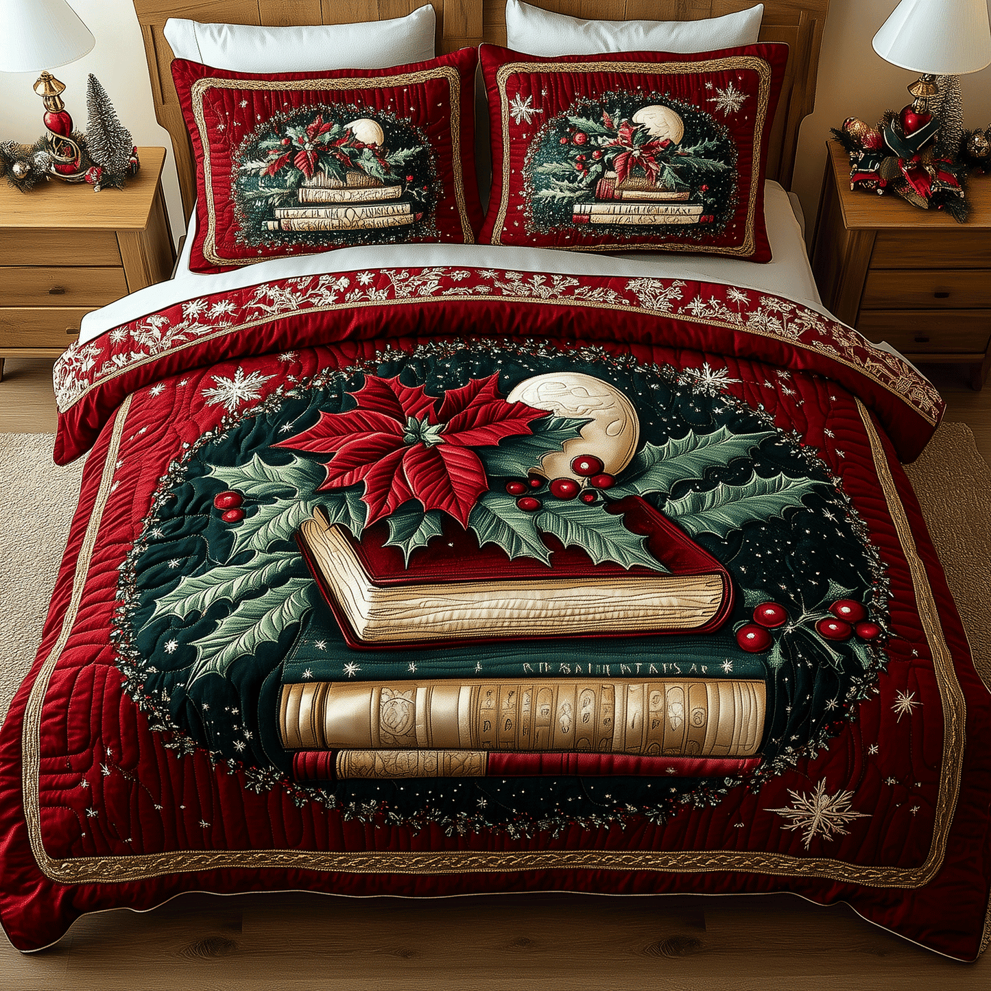 Snowy Tales 3-Piece Quilted Bedding Set NCU0TH2299