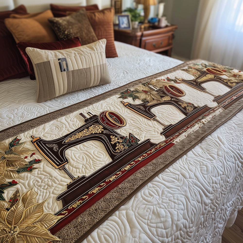 Snowy Threads Quilted Bed Runner NCU0TH3548