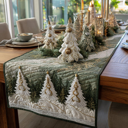 Snowy Trees Quilted Table Runner NCU0DV8731