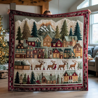 Snowy Village Quilted Blanket NCU0TH3506
