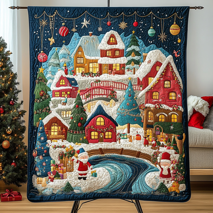 Snowy Village Quilted Blanket NCU0VH1199