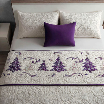 Christmas Tree Quilted Bed Runner NCU0VT346