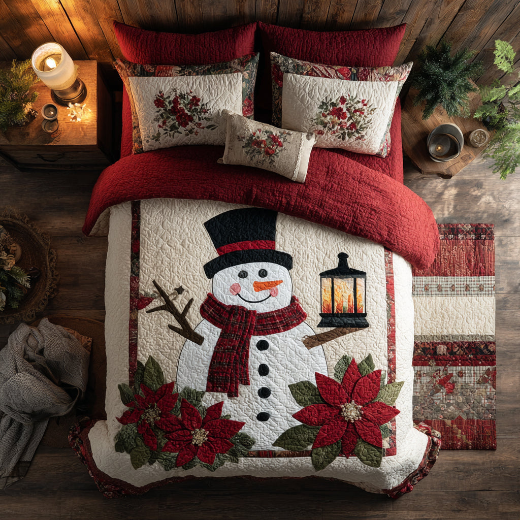 Snowy Wishes 3-Piece Quilted Bedding Set NCU0DV8528