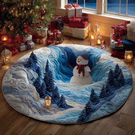 Snowy Wonderland Drop Quilted Round Mat NCU0DV8605