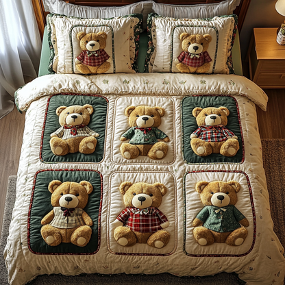 Snuggle Pals 3-Piece Quilted Bedding Set NCU0VH3369