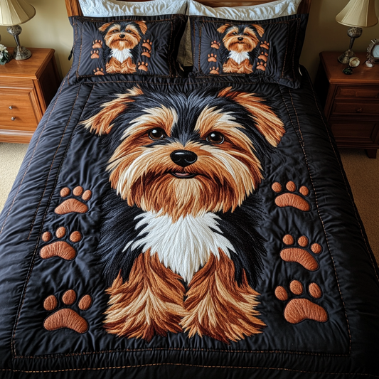 Snuggle Pup 3-Piece Quilted Bedding Set NCU0VH4948