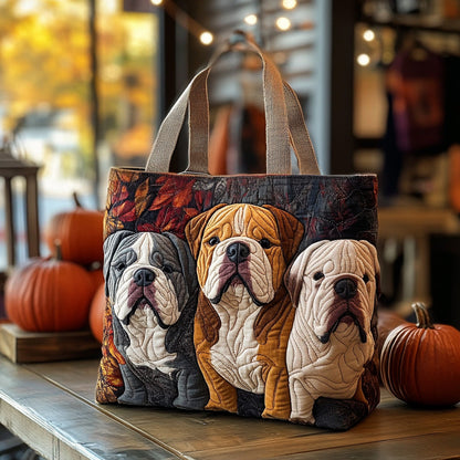 Snuggle Pup Fall Quilted Tote Bag NCU0DV7100