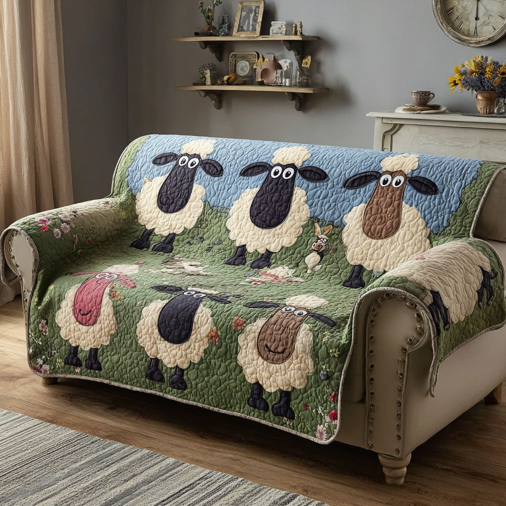 Snuggle Sheep Quilted Sofa Cover NCU0DK12101