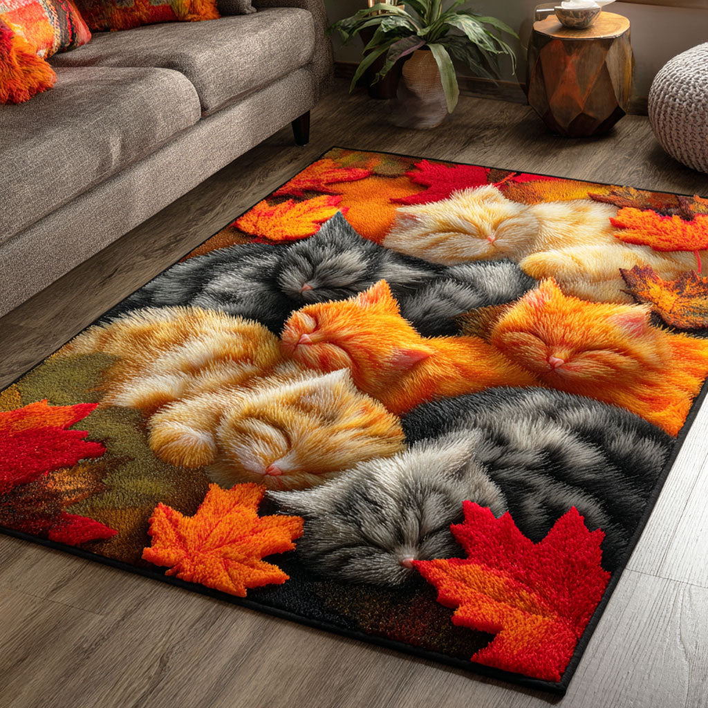 Snuggled Kitty Area Rug NCU0TD2371