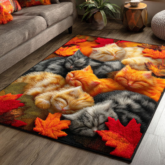 Snuggled Kitty Area Rug NCU0TD2371