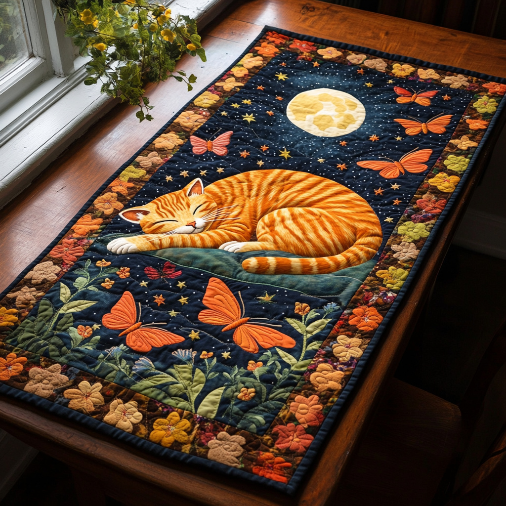 Snuggled Paws Quilted Table Runner NCU0DK6673