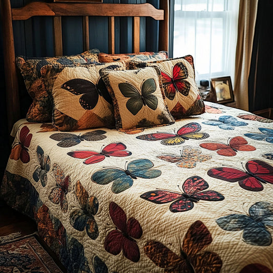 Soaring Beauties 3-Piece Quilted Bedding Set NCU0PT6267
