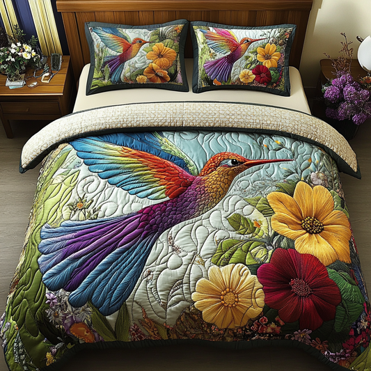 Soaring Beauty 3-Piece Quilted Bedding Set NCU0VL2157