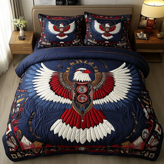 Soaring Eagle 3-Piece Quilted Bedding Set NCU0VL2531