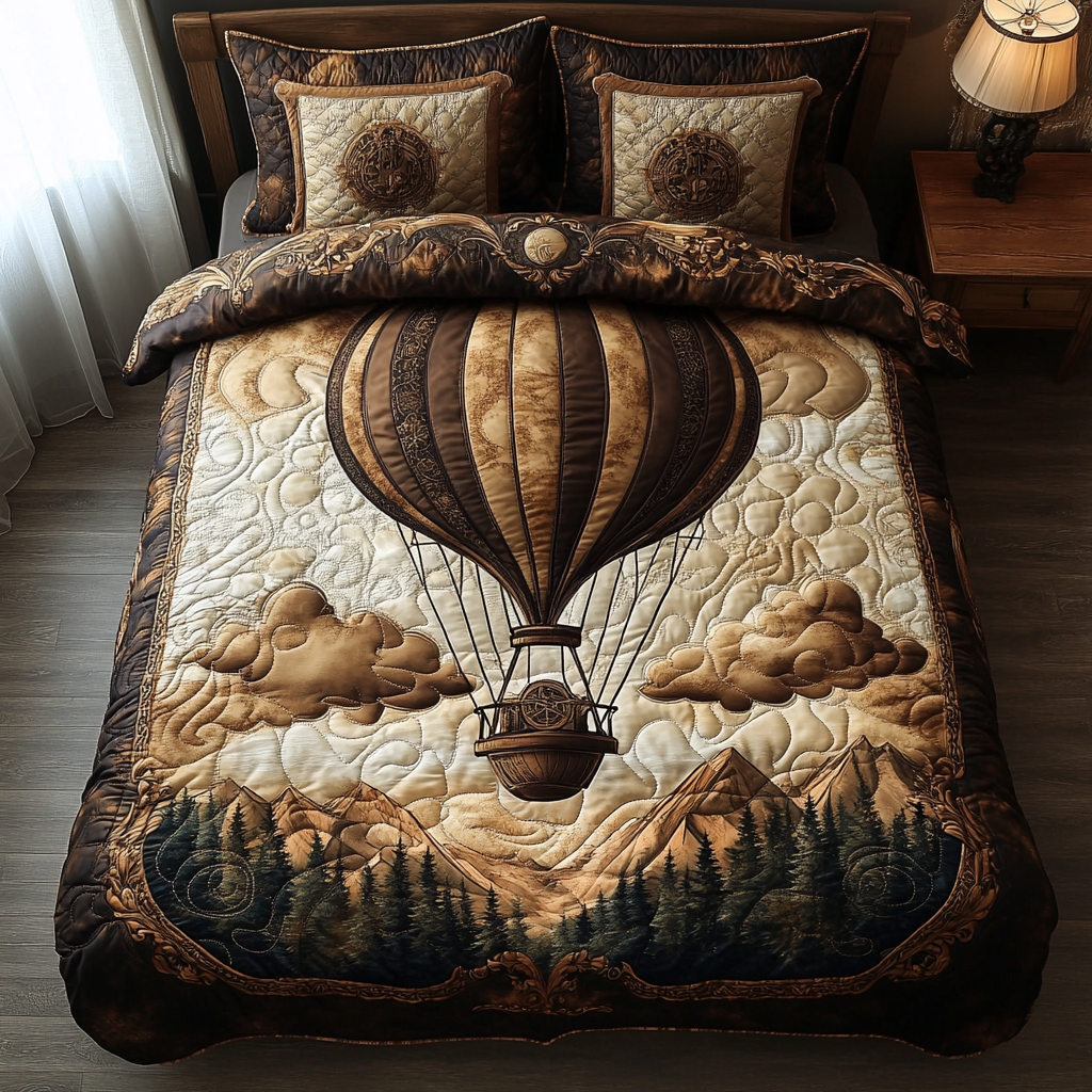 Soaring Serenity 3-Piece Quilted Bedding Set NCU0DV3412