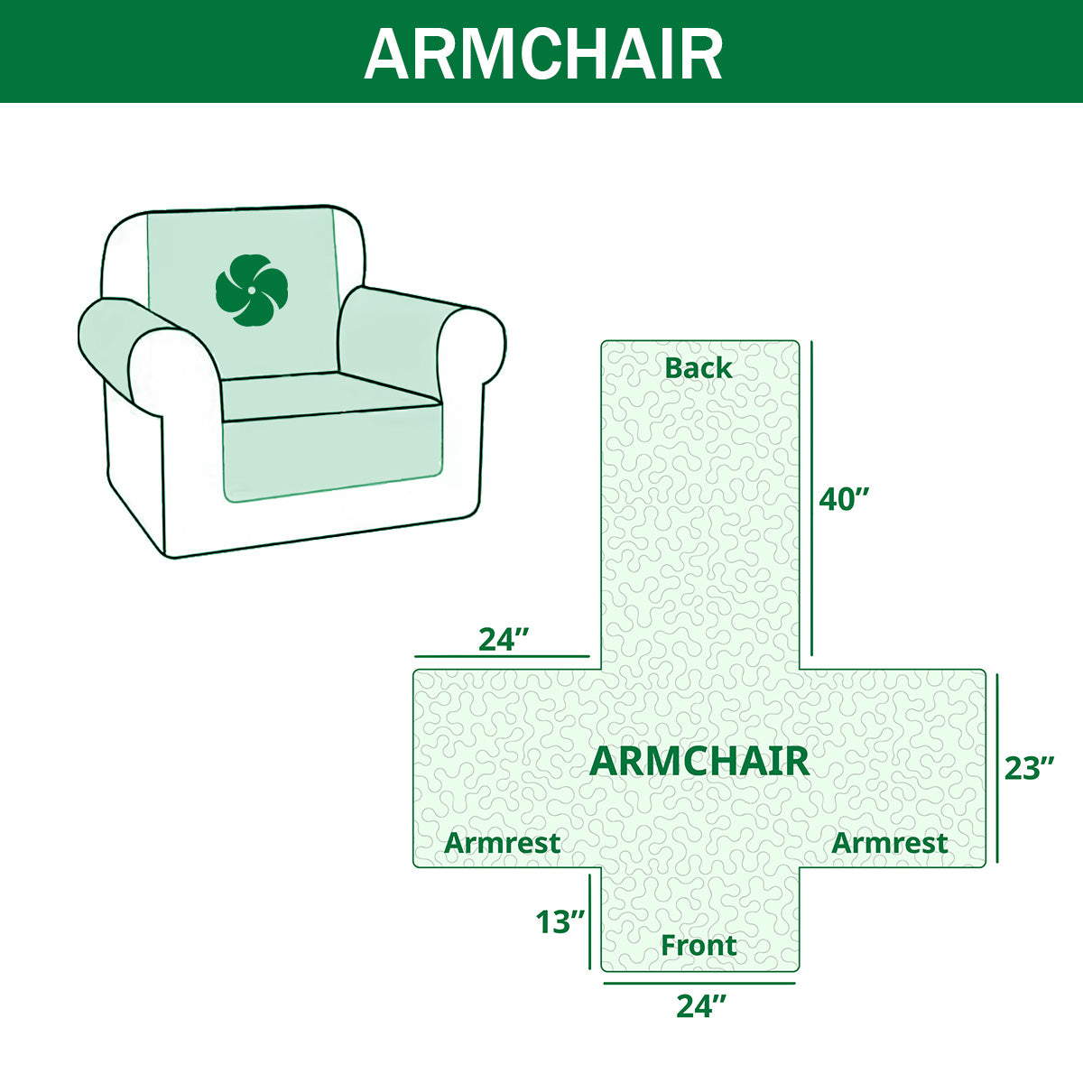 Shamrock Touch Quilted Sofa Cover NCU0NT12036