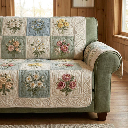 Soft Garden Quilted Sofa Cover NCU0TV1552