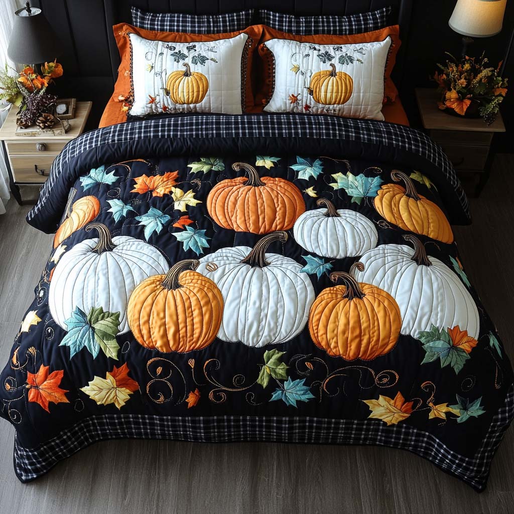 Soft Autumn Field 3-Piece Quilted Bedding Set NCU0NT8772