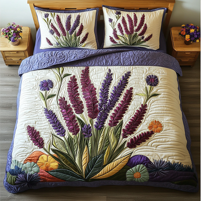 Soft Bloom 3-Piece Quilted Bedding Set NCU0DK6867