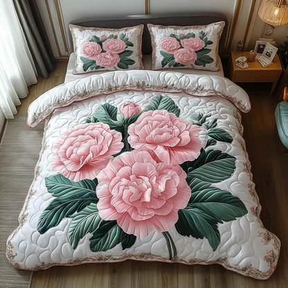 Soft Bloom 3-Piece Quilted Bedding Set NCU0DV5040