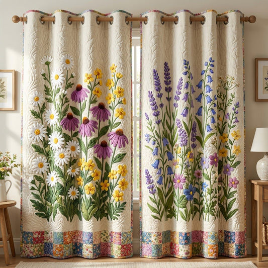 Soft Blossom Quilted Curtains NCU0TV1763