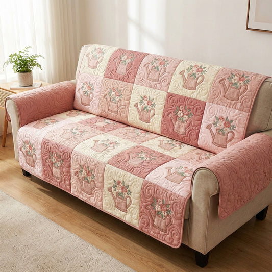 Soft Blossom Quilted Sofa Cover NCU0TV1796