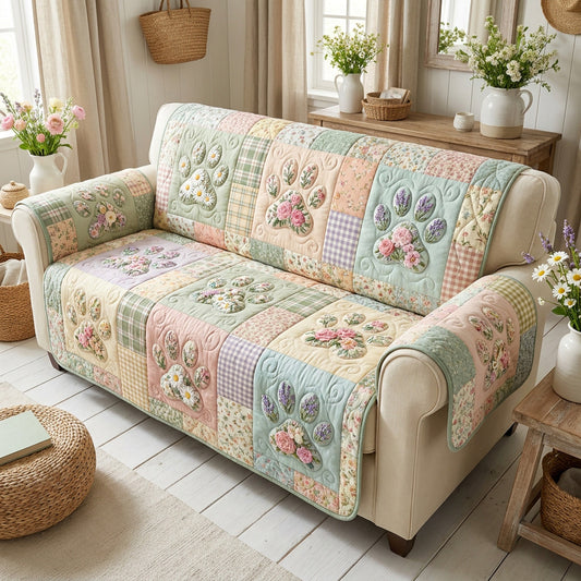 Soft Blossom Quilted Sofa Cover NCU0TV1943