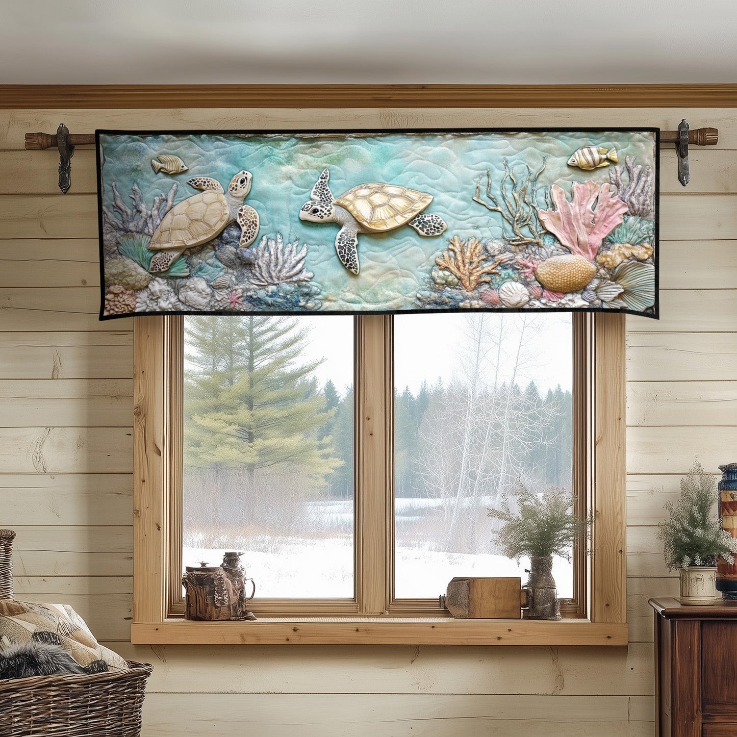 Soft Coral Serenity Quilted Valance NCU0NT4507