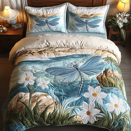 Soft Flight 3-Piece Quilted Bedding Set NCU0VH3944