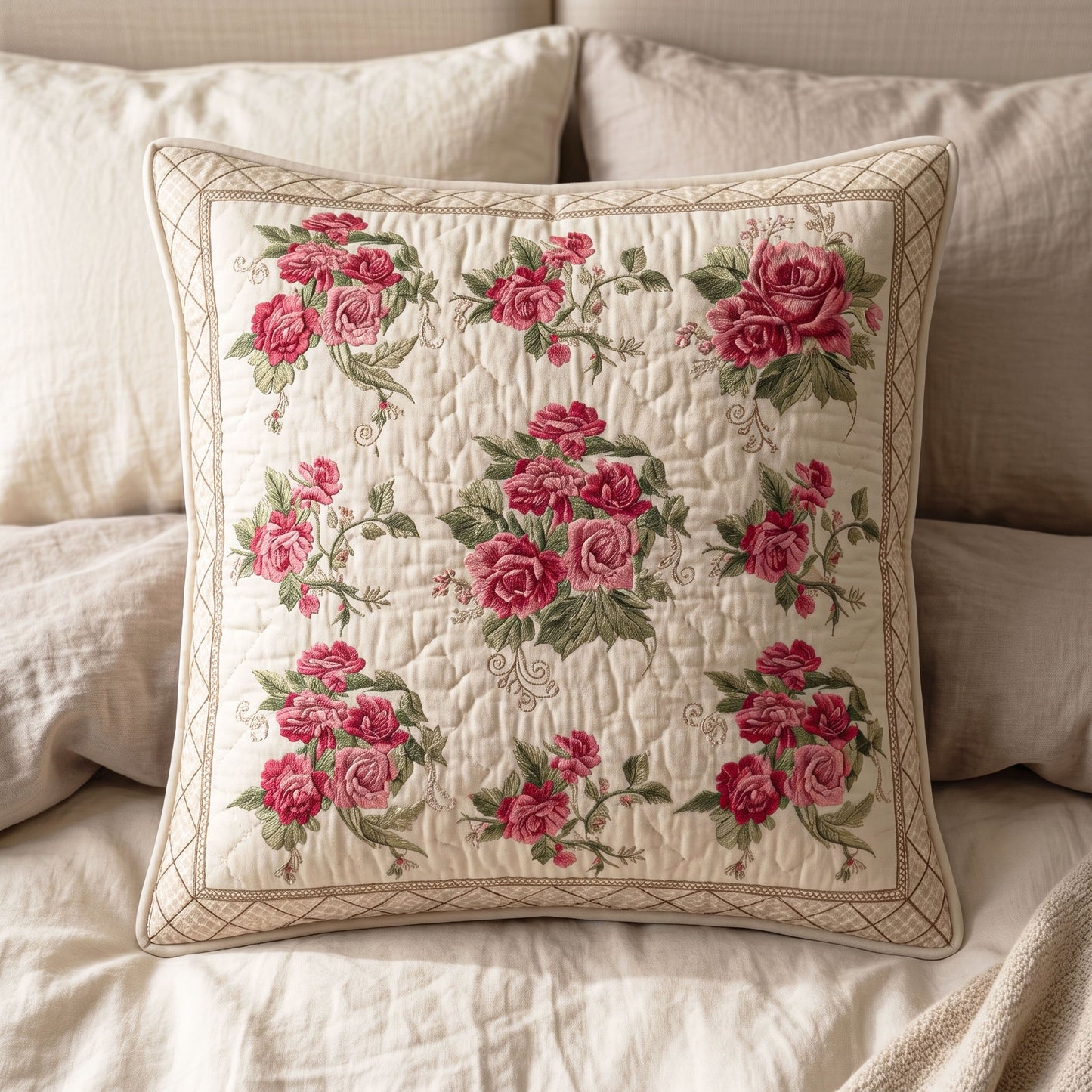 Soft Garden Quilted Pillow Case NCU0TD2399