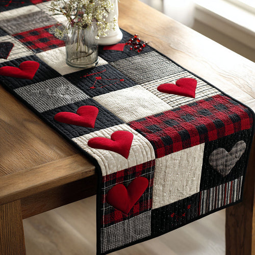 Soft Heart Blocks Quilted Table Runner NCU0NT11962
