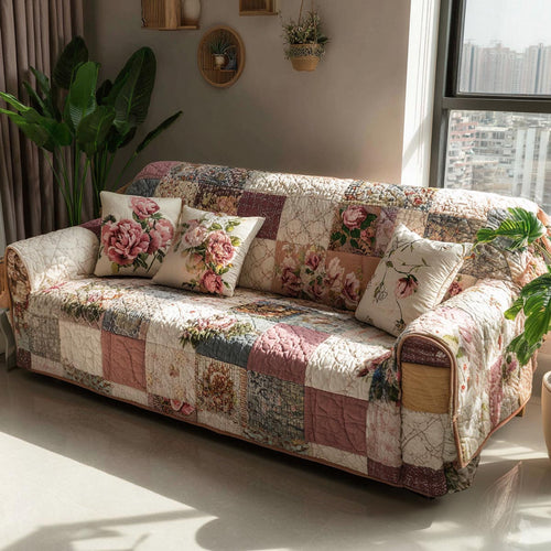 Soft Hearth Quilted Sofa Cover NCU0DV9212