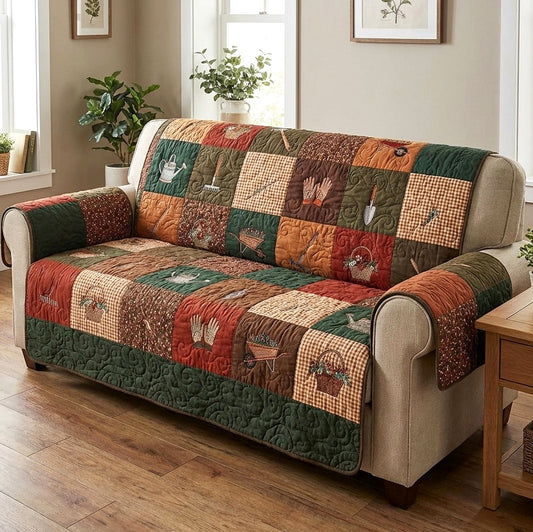 Soft Meadow Quilted Sofa Cover NCU0TV1805