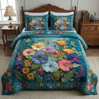 Soft Petal Dream 3-Piece Quilted Bedding Set NCU0NT12228