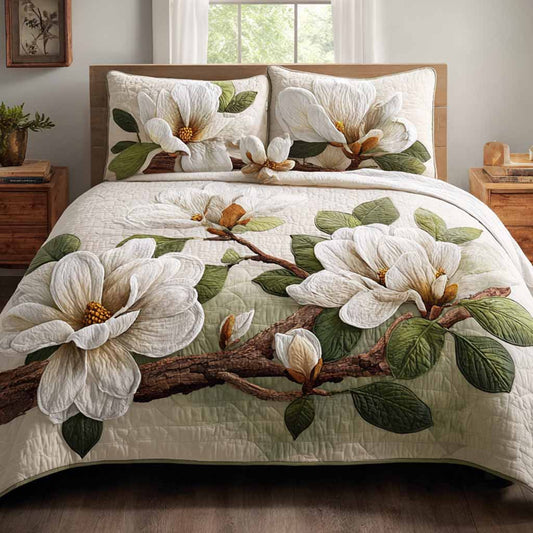 Soft Petals 3-Piece Quilted Bedding Set NCU0XD2661
