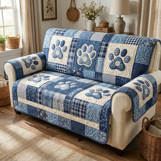 Soft Plaid Quilted Sofa Cover NCU0TV1941